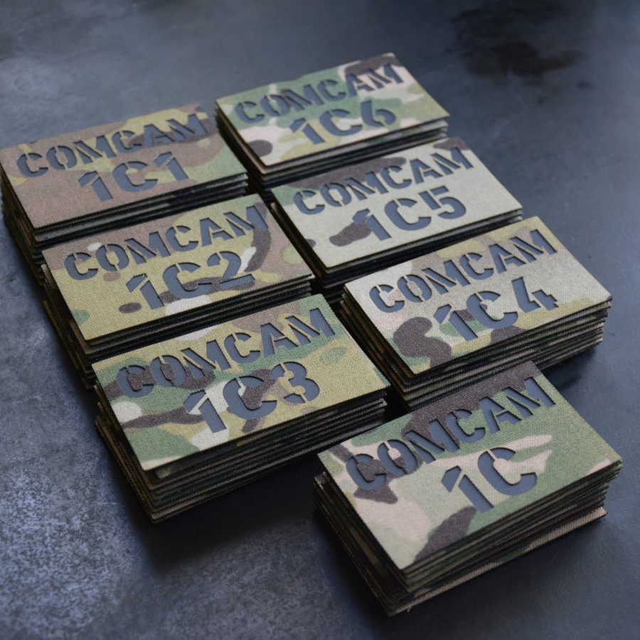 3 1/2" x 2" Custom Text Laser Cut Tactical ID Callsign Patch with hook fastener at the back