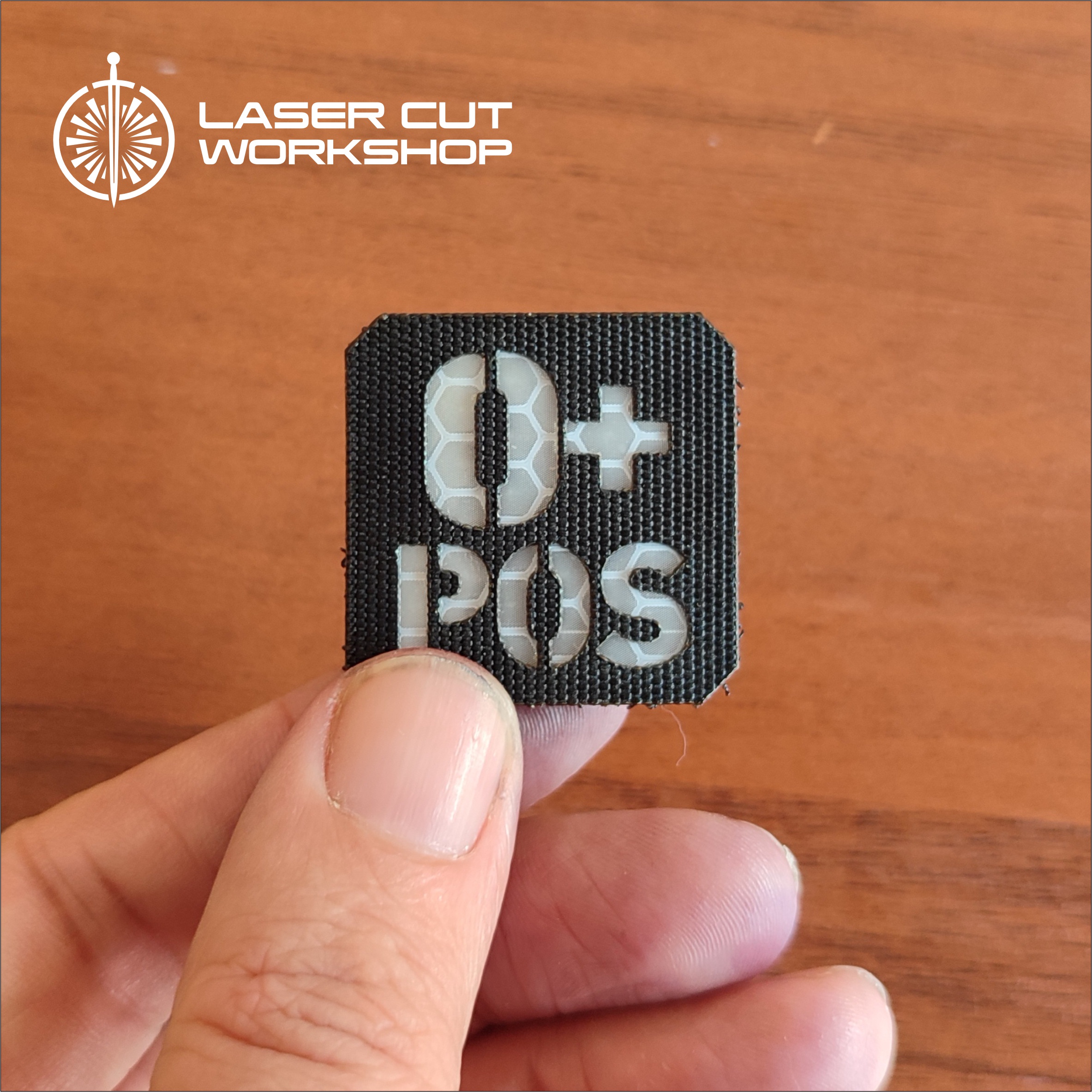 1" Blood Type Laser Cut Patch for Law enforcement, City Police, County Sheriffs, SWAT Teams, Highway Patrol Officers, ATF Officials, FBI, Forest Ranger