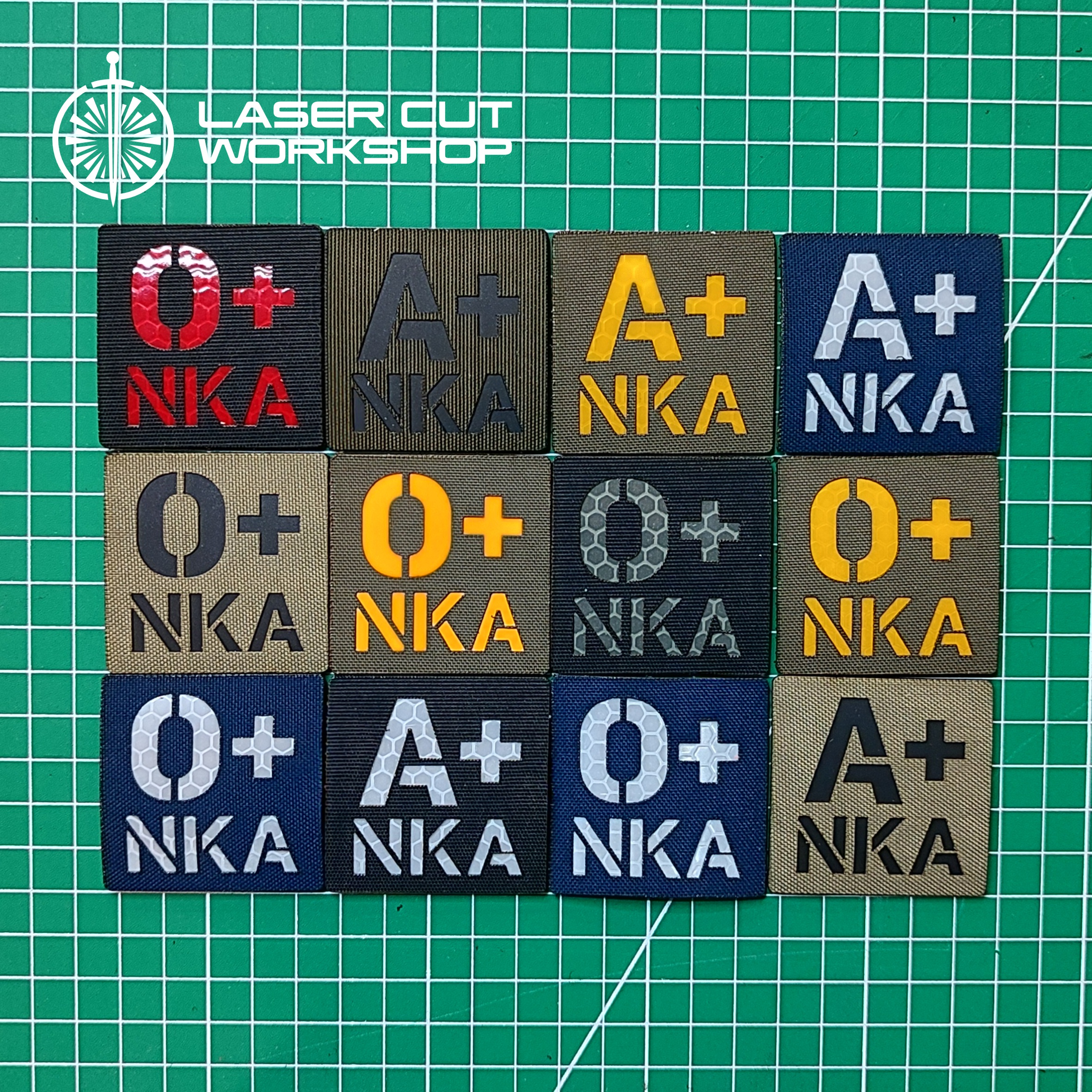 2" Blood Type Laser Cut Patch for Law enforcement, City Police, County Sheriffs, SWAT Teams, Highway Patrol Officers, ATF Officials, FBI, Forest Ranger