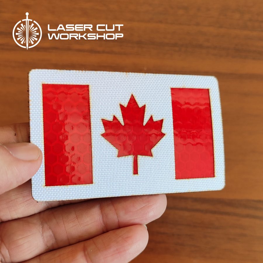 Custom Laser Cut Tactical ID 3"x2" CANADA Flag Patch for Military, ARMY, POLICE, Law enforcement, K9, Sheriffs, SWAT, Security, EMS, FBI, Fire Services etc.