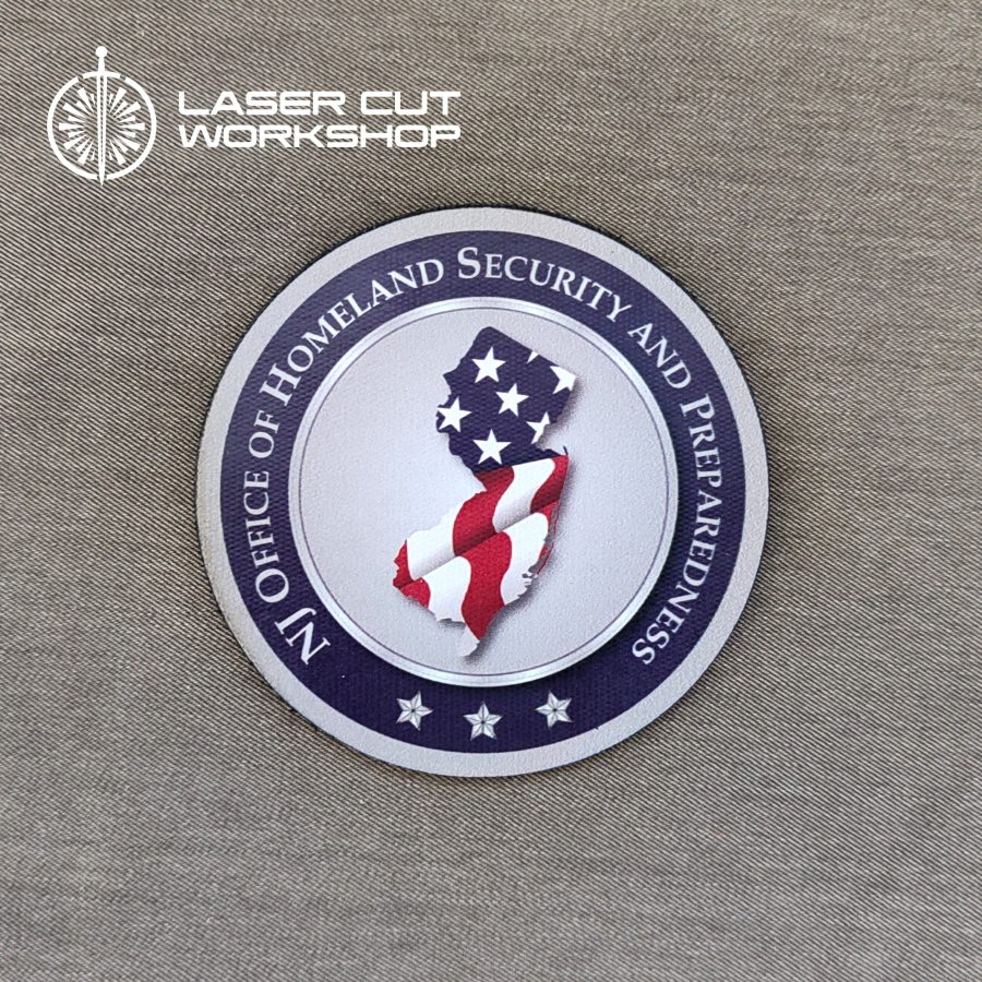 Custom Law Enforcement Agency Badge Patch on uniform. City Police, County Sheriffs, SWAT Teams, Highway Patrol Officers, ATF Officials, FBI, Forest Ranger