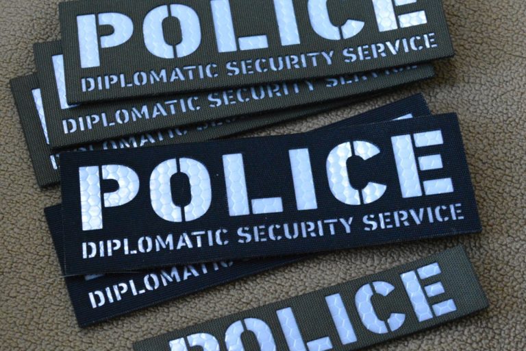 Custom ID Patches made to order, different sizes and colors with velcro hooks on the back