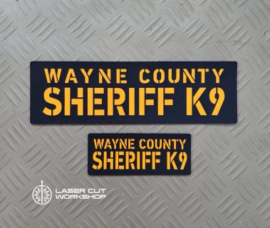 Custom K9 ID SHERIFF K-9, K9 UNIT, POLICE K9 Patches made to order, different sizes and colors with velcro hooks on the back