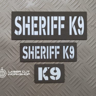 Custom K9 ID SHERIFF K-9, K9 UNIT, POLICE K9 Patches made to order, different sizes and colors with velcro hooks on the back
