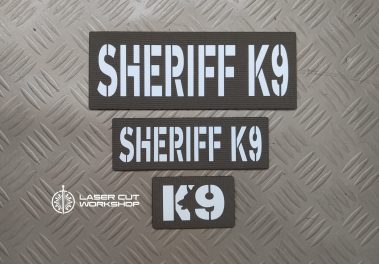 Custom K9 ID SHERIFF K-9, K9 UNIT, POLICE K9 Patches made to order, different sizes and colors with velcro hooks on the back