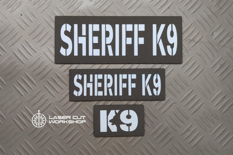 Custom K9 ID SHERIFF K-9, K9 UNIT, POLICE K9 Patches made to order, different sizes and colors with velcro hooks on the back