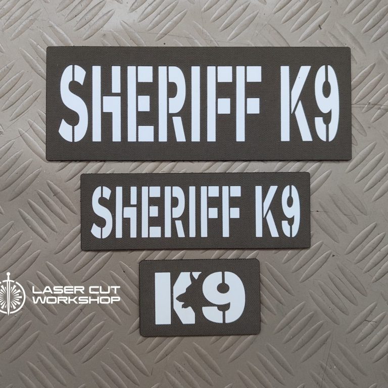 Custom K9 ID SHERIFF K-9, K9 UNIT, POLICE K9 Patches made to order, different sizes and colors with velcro hooks on the back