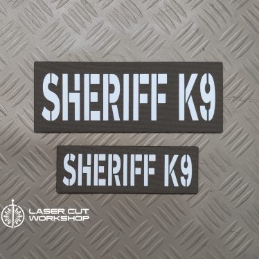 Custom K9 ID SHERIFF K-9, K9 UNIT, POLICE K9 Patches made to order, different sizes and colors with velcro hooks on the back