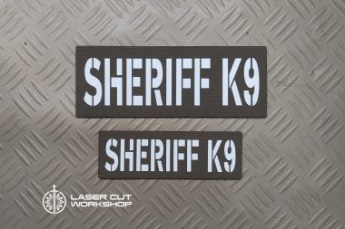 Custom K9 ID SHERIFF K-9, K9 UNIT, POLICE K9 Patches made to order, different sizes and colors with velcro hooks on the back