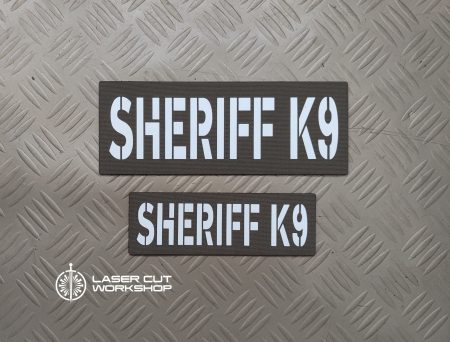 Custom K9 ID SHERIFF K-9, K9 UNIT, POLICE K9 Patches made to order, different sizes and colors with velcro hooks on the back
