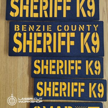Custom K9 ID SHERIFF K-9, K9 UNIT, POLICE K9 Patches made to order, different sizes and colors with velcro hooks on the back