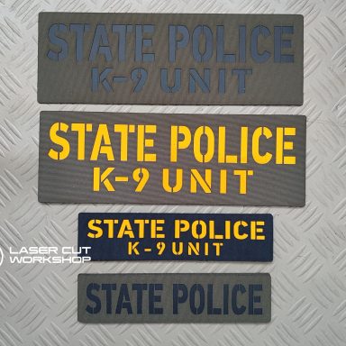 Custom K9 ID SHERIFF K-9, K9 UNIT, POLICE K9 Patches made to order, different sizes and colors with velcro hooks on the back