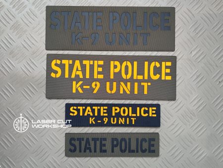 Custom K9 ID SHERIFF K-9, K9 UNIT, POLICE K9 Patches made to order, different sizes and colors with velcro hooks on the back