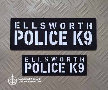 Custom K9 ID SHERIFF K-9, K9 UNIT, POLICE K9 Patches made to order, different sizes and colors with velcro hooks on the back