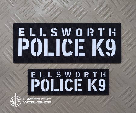 Custom K9 ID SHERIFF K-9, K9 UNIT, POLICE K9 Patches made to order, different sizes and colors with velcro hooks on the back