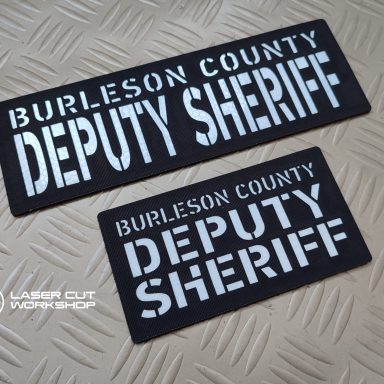 Custom POLICE, SHERIFF, ID Patches made to order, different sizes and colors with velcro hooks on the back