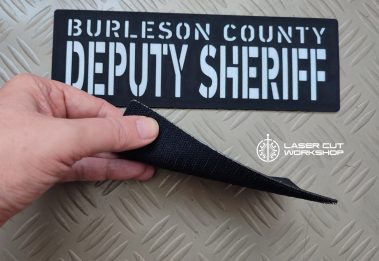 Custom POLICE, SHERIFF, ID Patches made to order, different sizes and colors with velcro hooks on the back