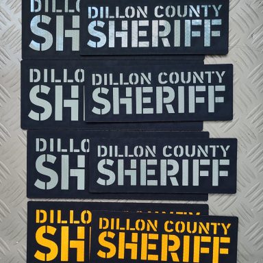 Custom POLICE, SHERIFF, ID Patches made to order, different sizes and colors with velcro hooks on the back