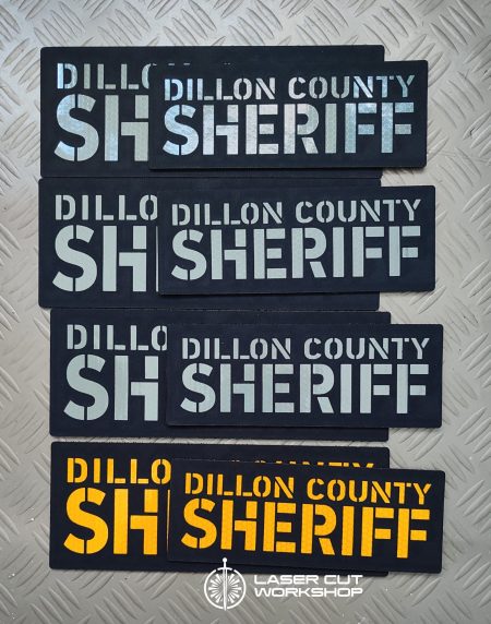 Custom POLICE, SHERIFF, ID Patches made to order, different sizes and colors with velcro hooks on the back