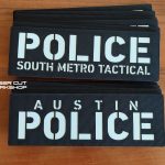 Custom POLICE, SHERIFF, ID Patches made to order, different sizes and colors with velcro hooks on the back