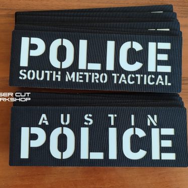 Custom POLICE, SHERIFF, ID Patches made to order, different sizes and colors with velcro hooks on the back