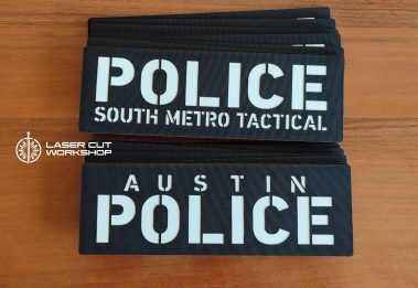 Custom POLICE, SHERIFF, ID Patches made to order, different sizes and colors with velcro hooks on the back