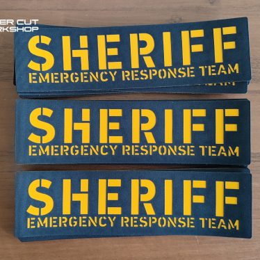 Custom POLICE, SHERIFF, ID Patches made to order, different sizes and colors with velcro hooks on the back