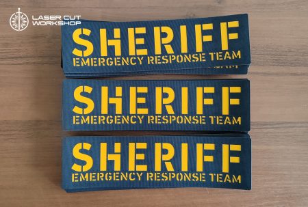Custom POLICE, SHERIFF, ID Patches made to order, different sizes and colors with velcro hooks on the back