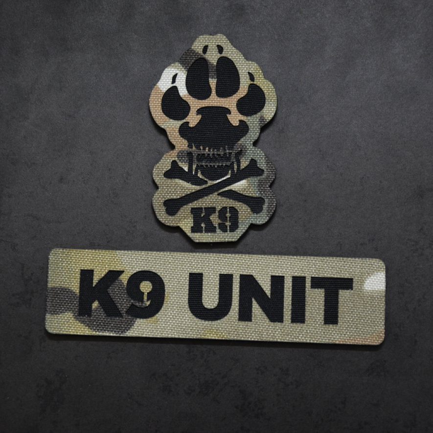 Custom K9 Patches made to order, different sizes and colors with velcro hooks on the back